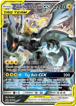 Pikachu & Zekrom GX - SM168 - Promo