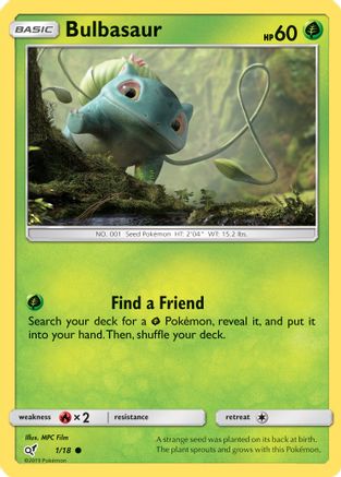Bulbasaur (Holo Common) - 001/18 - Common - Holofoil
