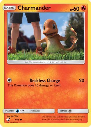 Charmander (Holo Common) - 004/18 - Common - Holofoil