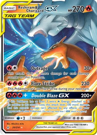Reshiram & Charizard GX - 020/214 - Ultra Rare