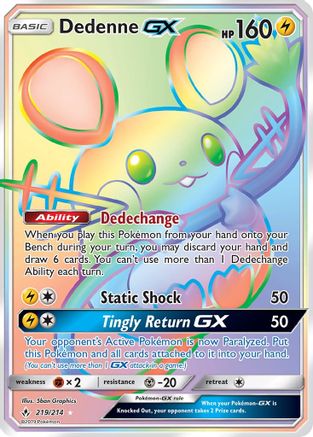 Dedenne GX (Secret) - 219 - Secret Rare