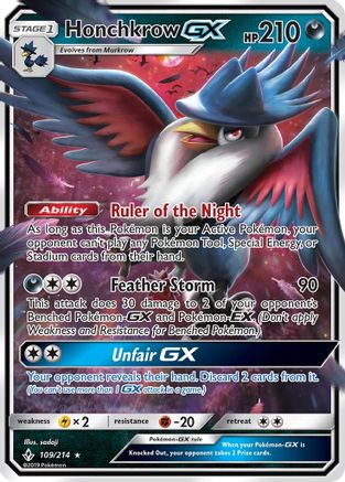 Honchkrow GX - 109/214 - Ultra Rare