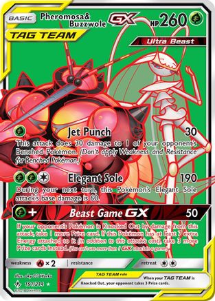 Pheromosa & Buzzwole GX (191) (Full Art) - 191 - Ultra Rare