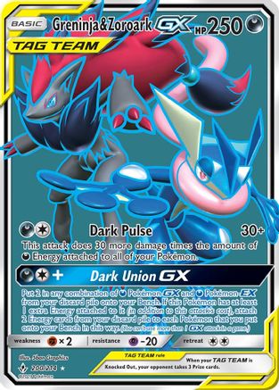 Greninja & Zoroark GX (200) (Full Art) - 200 - Ultra Rare