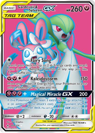 Gardevoir & Sylveon GX (204) (Full Art) - 204/214 - Ultra Rare