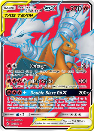 Reshiram & Charizard GX (Full Art) - 194/214 - Ultra Rare