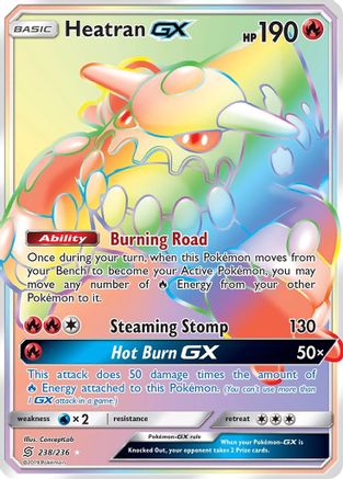 Heatran GX (Secret) - 238 - Secret Rare