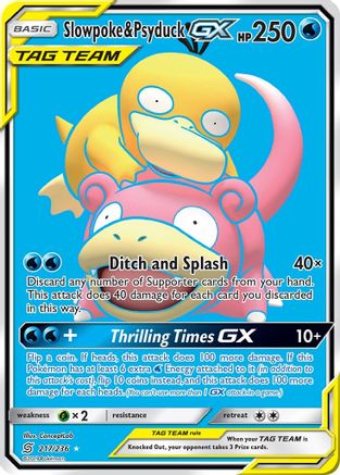 Slowpoke & Psyduck GX (Full Art) - 217 - Ultra Rare