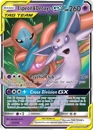 Espeon & Deoxys GX - 072/236 - Ultra Rare