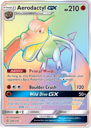 Aerodactyl GX (Secret) - 244 - Secret Rare