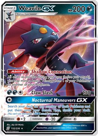 Weavile GX - 132/236 - Ultra Rare