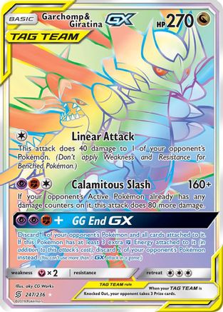 Garchomp & Giratina GX (Secret) - 247 - Secret Rare