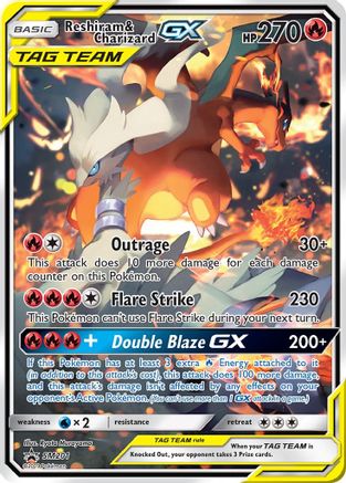 Reshiram & Charizard GX - SM201 - Promo