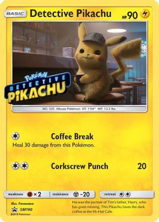 Detective Pikachu - SM190 - Promo - Holofoil