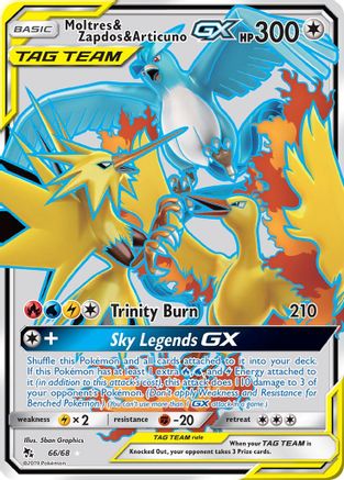 Moltres & Zapdos & Articuno GX (Full Art) - 066/68 - Ultra Rare