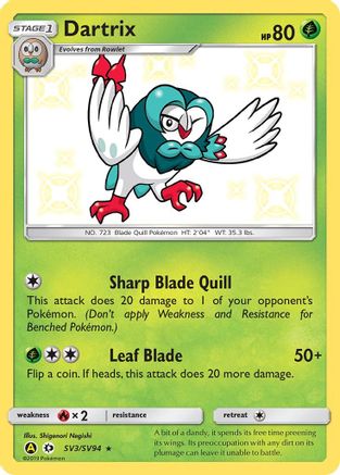 Dartrix - SV3/SV94 - Shiny Holo Rare