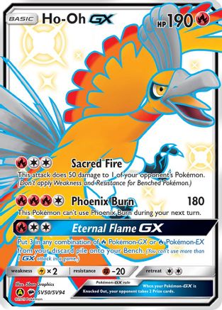 Ho-Oh GX - SV50/SV94 - Shiny Holo Rare