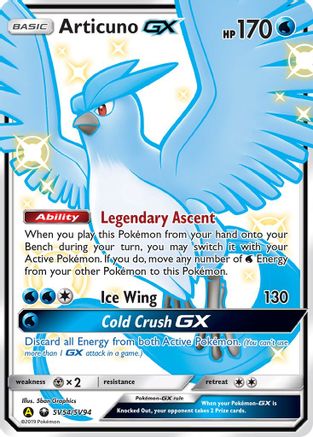 Articuno GX - SV54/SV94 - Shiny Holo Rare