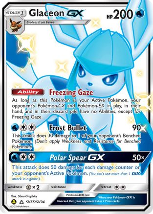 Glaceon GX - SV55/SV94 - Shiny Holo Rare