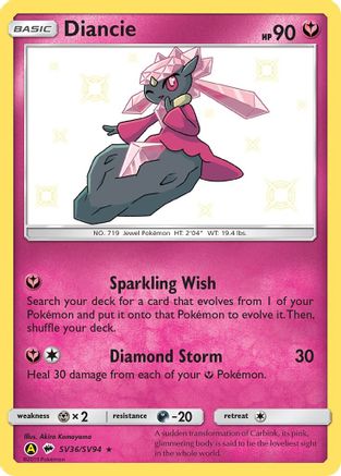Diancie - SV36/SV94 - Shiny Holo Rare