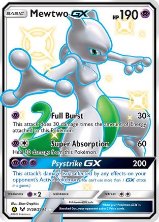 Mewtwo GX - SV59/SV94 - Shiny Holo Rare