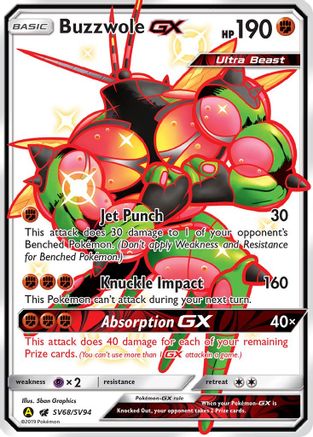 Buzzwole GX - SV68/SV94 - Shiny Holo Rare