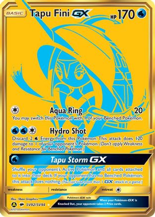 Tapu Fini GX - SV92 - Shiny Holo Rare