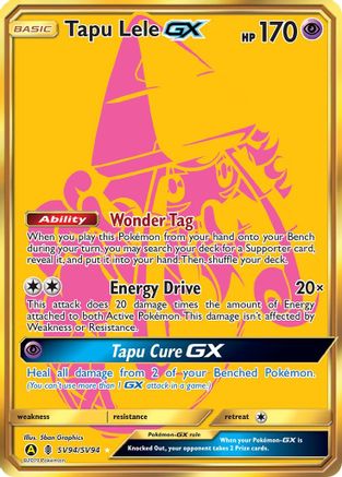 Tapu Lele GX - SV94 - Shiny Holo Rare