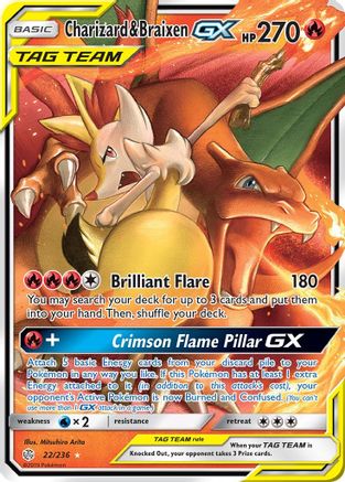Charizard & Braixen GX - 022/236 - Ultra Rare