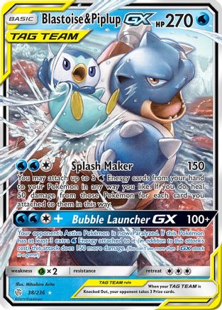 Blastoise & Piplup GX - 038/236 - Ultra Rare