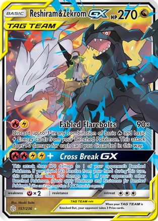 Reshiram & Zekrom GX - 157/236 - Ultra Rare