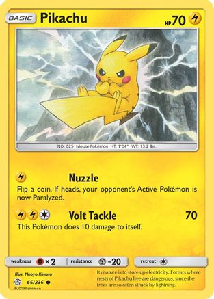 Pikachu - 066 - Common - Reverse Holofoil