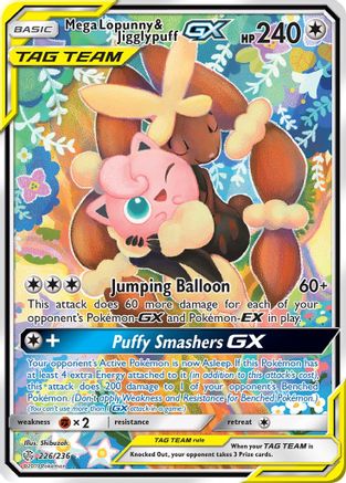 Mega Lopunny & Jigglypuff GX (Alternate Full Art) - 226 - Ultra Rare