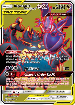 Naganadel & Guzzlord GX (Full Art) - 223 - Ultra Rare