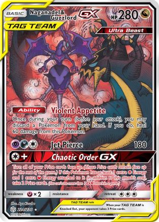 Naganadel & Guzzlord GX (Alternate Full Art) - 224 - Ultra Rare