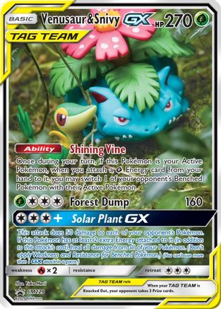 Venusaur & Snivy GX - SM229 - Promo