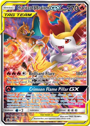 Charizard & Braixen GX - SM230 - Promo