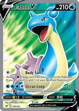 Lapras V (Full Art) - 189/202 - Ultra Rare