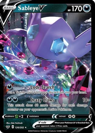 Sableye V - 120/202 - Ultra Rare