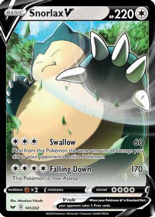 Snorlax V - 141/202 - Ultra Rare