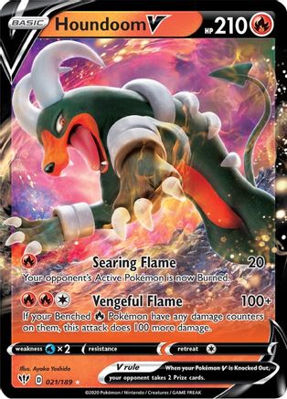 Houndoom V - 021/189 - Ultra Rare