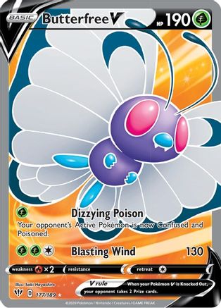 Butterfree V (Full Art) - 177/189 - Ultra Rare