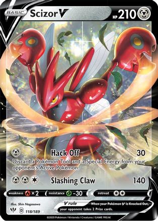 Scizor V - 118/189 - Ultra Rare