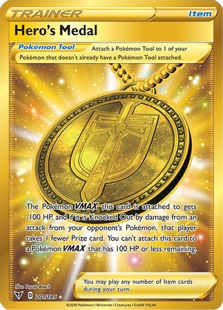 Hero's Medal (Secret) - 201/185 - Secret Rare