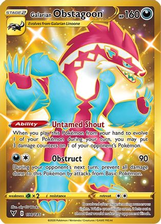 Galarian Obstagoon (Secret) - 198/185 - Secret Rare
