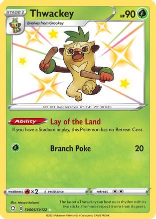 Thwackey - SV005/SV122 - Shiny Holo Rare