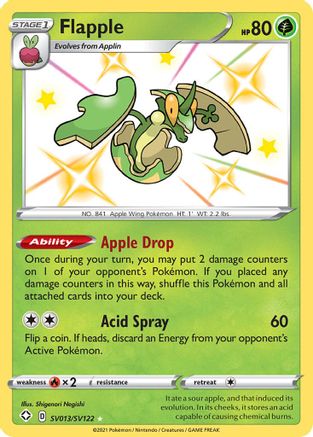 Flapple - SV013/SV122 - Shiny Holo Rare