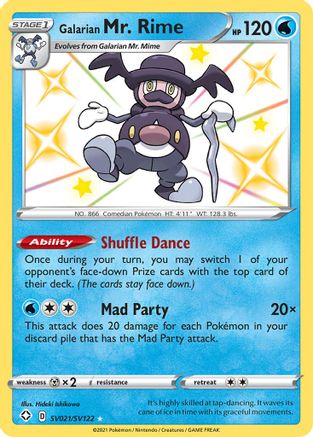 Galarian Mr. Rime - SV021/SV122 - Shiny Holo Rare