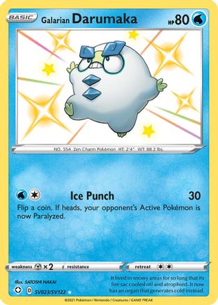 Galarian Darumaka - SV023/SV122 - Shiny Holo Rare