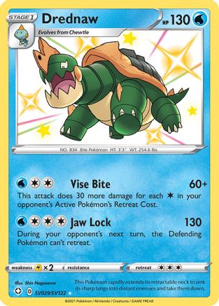 Drednaw - SV029/SV122 - Shiny Holo Rare
